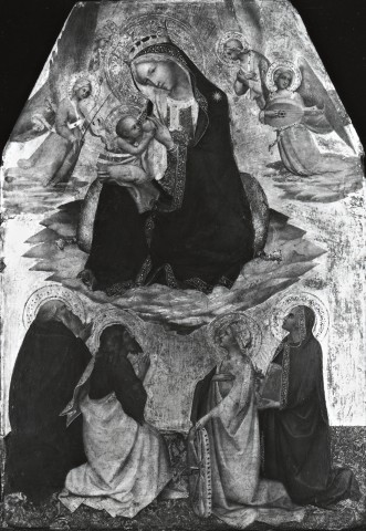Sotheby's — Gaddi Agnolo - sec. XIV - Madonna con Bambino in gloria tra angeli e santi — insieme